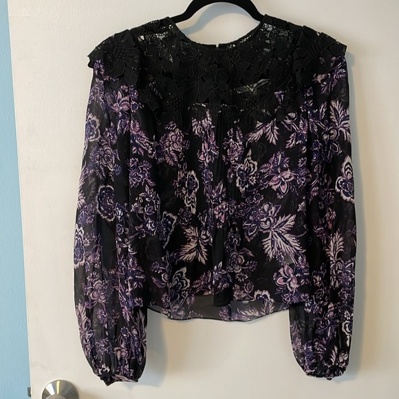 Veronica Beard silk and lace blouse - Picture 2 of 12